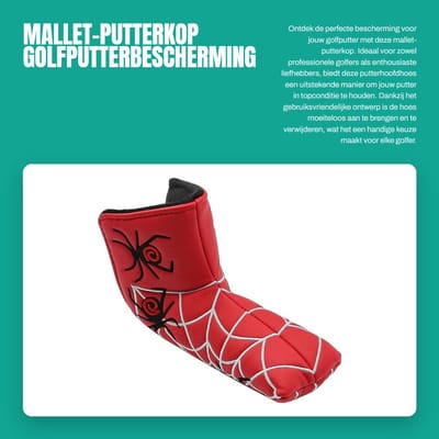 Dailygoods- Golfputterkop - Duurzaam PU-leer - Mallet Putterhoes - Bescherming - Veilig Sluitontwerp - Geschikt voor de meeste putters - Puttercover
