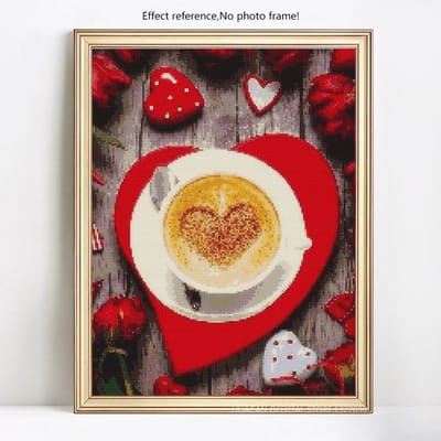 Peinture Diamant 5D DIY Ronde Complète Café Mosaïque Diamant Broderie Vente Photos 20X30CM