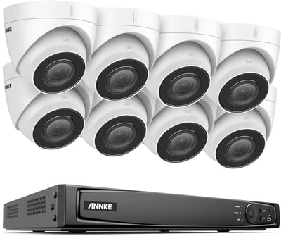 16-kanaals NVR Beveiligingssysteem – IP Camera Set – Video Bewaking – CCTV Systeem – Beveiligingscamera’s – 8x 5MP IP Camera’s – PoE Installatie – Nachtzicht 30m