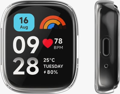 kwmobile 2x smartwatch hoes geschikt voor Xiaomi Redmi Watch 3 Active hoesje - Siliconen sporthorloge cover - Activity tracker case in transparant / donkerblauw