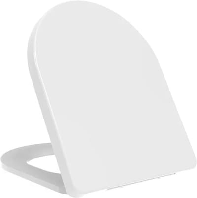 Toiletbril D-vorm - WC-bril modern - Badkamercomfort verhogen - Softclose functie - 448 x 360 mm - Wit