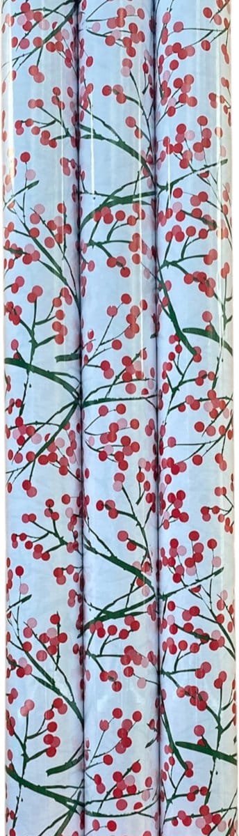 FESTIVE GIFTS Inpakpapier - Cadeaupapier - 200 x 70cm - 3 rollen - Kerst - Luxe Cadeauverpakking - Kleurrijk
