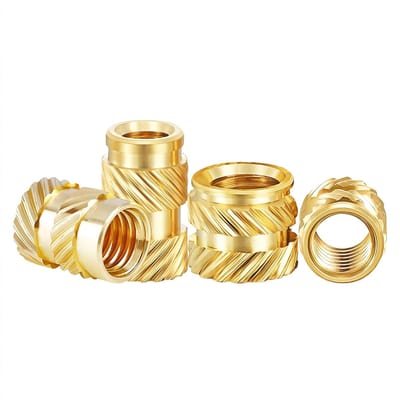 100 Stuks Draad Inserts, Messing Knurled Moeren voor Kunststof Onderdelen van 3D Printers, M3 x 6mm x 5mm, Duurzaam en Betrouwbaar