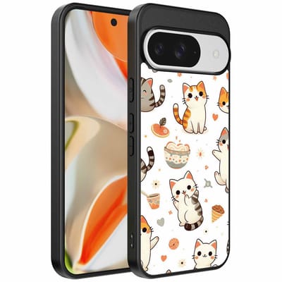 Geschikt voor Google Pixel 9 Pro XL Telefoonhoesje met katten opdruk - TPU backcover case cat design - Smartphonica geschikt voor Google Pixel 9 Pro XL