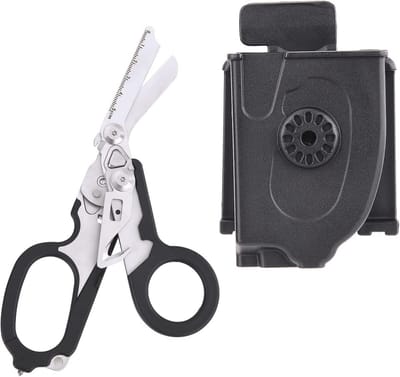6-in-1 Noodschaar met Riemsnijder en Glasbreker - Draagbare Multitool
