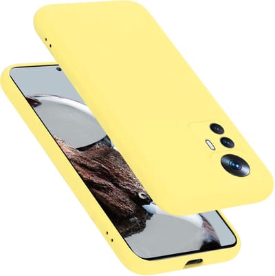 Cadorabo Hoesje geschikt voor Xiaomi 12T / 12T PRO in LIQUID GEEL - Beschermhoes gemaakt van flexibel TPU silicone Case Cover