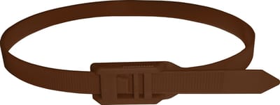 Kortpack - Flat head Tyraps - 400mm x 9.0mm - Bruin - 100 Stuks - Kabelbinders met platte kop - Geen scherpe randen - (099.0985)