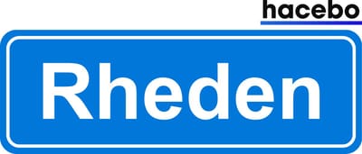 Hacebo - Plaatsnaam Sticker - 29x10 CM - Rheden sticker - Verkeersborden sticker - grappige cadeaus - Rheden