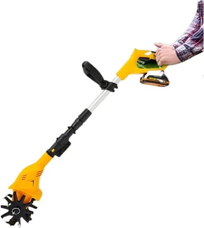 Grondbewerkingsmachine - Tuinfrees Elektrisch - Bodem Losmaken - Snoerloos Ontwerp - 46 cm Verstelbaar - Geel Zwart