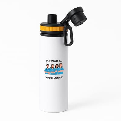 Hacebo® - later word ik verpleegkundige waterfles met draaidop oranje - Verpleegkundige - Zorgmedewerkers - Artsen - ziekenhuismedewerkers - zorg - water fles - 850ML