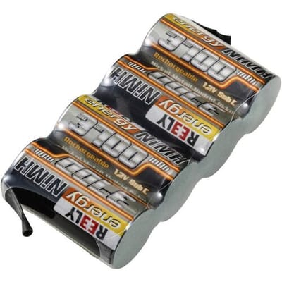 Reely NiMH accupack 4.8 V 3700 mAh Aantal cellen: 4 Sub-C Side by Side