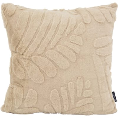 NOVÉE Furry leaves beige | 45 x 45 cm | kussenhoes | polyester
