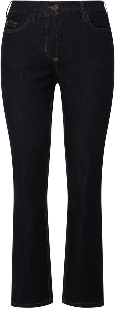 Ulla Popken - Dames - Jeans Sammy comfortabele tailleband smal 5-pocketmodel - Klassieke donkerblauwe denim - Maat 21