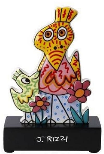 Goebel - James Rizzi | Decoratief beeld / figuur Mommy is the best 14 | Porselein - 14cm - Pop Art