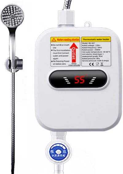Doorstroomverwarmer Met Douchekop set – Doorstromer met Toucheknop – Doorstromer Douche Elektrisch