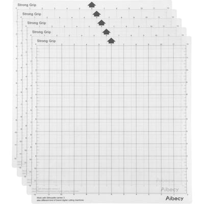 Vervangende Snijmat Transparant Plakkerig Cricut Mat met Meetrooster 12 bij 12-Inch voor 5PCS transparant