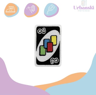 UNO Speelkaarten Opstrijk- of Naaipatch | Geborduurd Embleem 8x5 cm