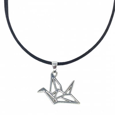 Ketting origamie vogel zilverkleur - Charme Bijoux