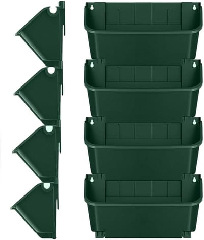 Verticale Muurplanter - Zelfbewaterende Houder - Ruimtebesparend Groen - Geautomatiseerd Watersysteem - 18 x 28 x 18 cm - Groen