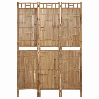 vidaXL - Kamerscherm - met - 3 - panelen - 120x180 - cm - bamboe