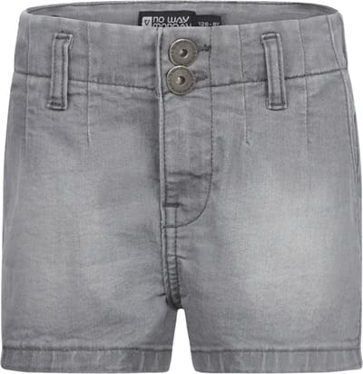 No Way Monday-Girls Jeans shorts slim fit-Grey jeans maat 146