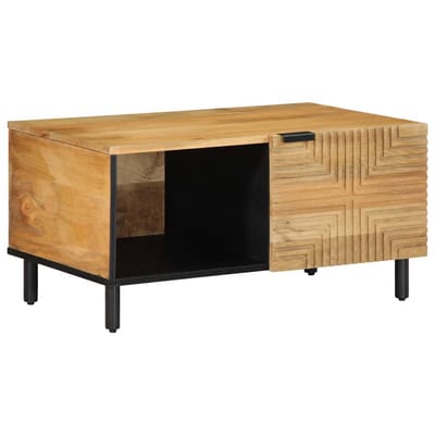 vidaXL - Salontafel - 80x50x40 - cm - massief - mangohout - bruin