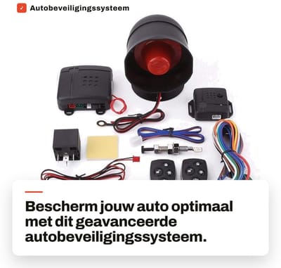 Dailygoods- Autoalarm Draadloos - Beveiligingssysteem - Sleutelloze Toegang - 2 Afstandsbedieningen - Sirene - Universeel