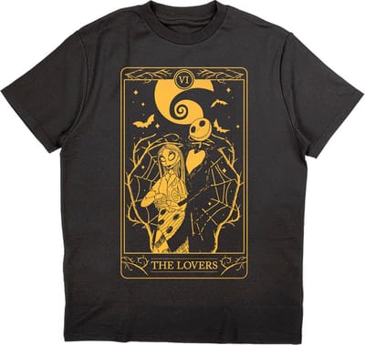 Disney The Nightmare Before Christmas - Jack & Sally Lovers Heren T-shirt - S - Zwart
