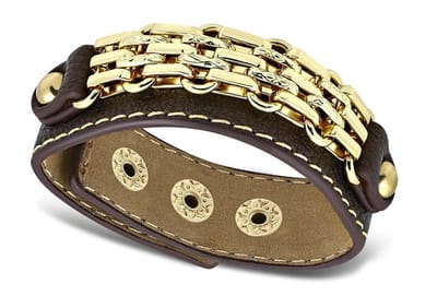Amanto Armband Coriun Brown - PU Leer - Messing - 20mm - 17-22cm