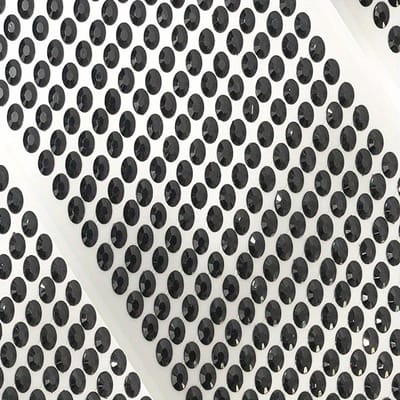 Lot de 900 pièces d'autocollants diamant acrylique 4 mm, géométriques semi-circulaires autocollants pour albums photo faits main, nail art et décoration de maquillage pour les yeux 900pcs/pack noir