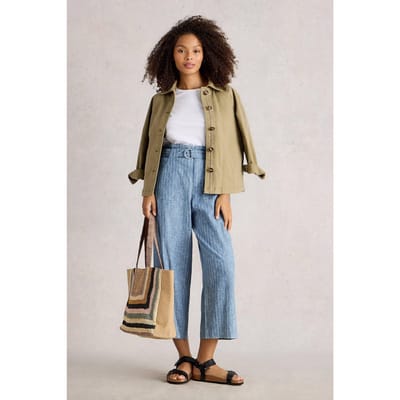 White Stuff Teakie Stripe Trouser Blue Multi Taglia: 20 REGULAR | Pantaloni Outlet | Donna | Blu