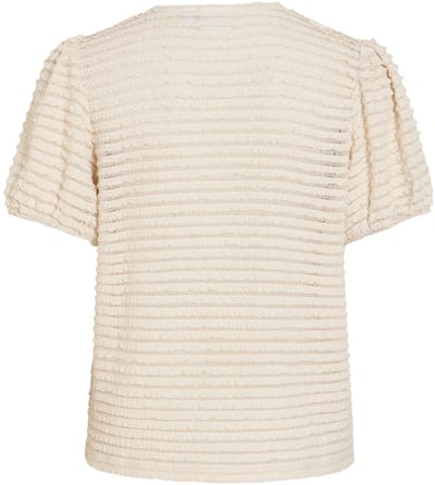 VILA - VILOGAN O-NECK VOL S/S TOP - Dames - Blouses