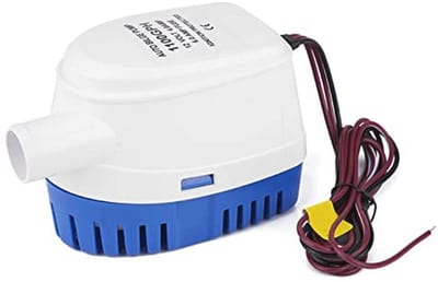 Dailygoody - Automatische Dompelpomp - 1100 - Volautomatische Vlotterschakelaar - Wit Blauw - Lenspomp met Ontstekingsbescherming - Geschikt voor ...