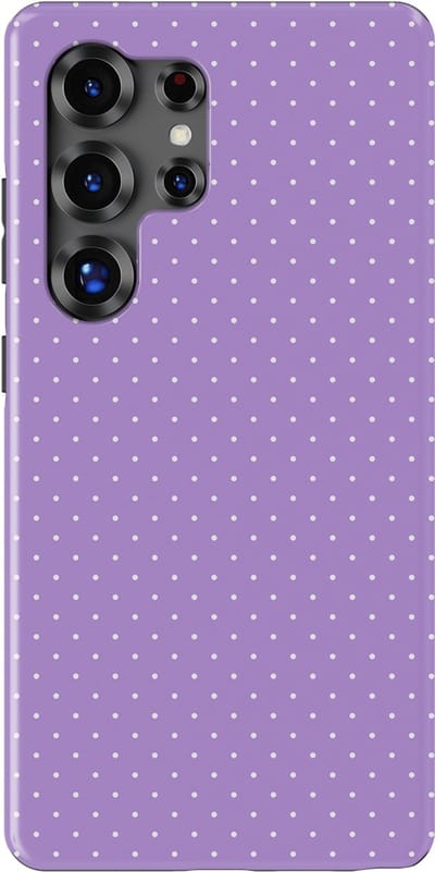 Micro Dots Tough Hoesje Samsung Galaxy S25 Ultra | Geschikt Voor Mag | Stippen Motief Backcover Samsung Galaxy S25 Ultra Mauve Dots