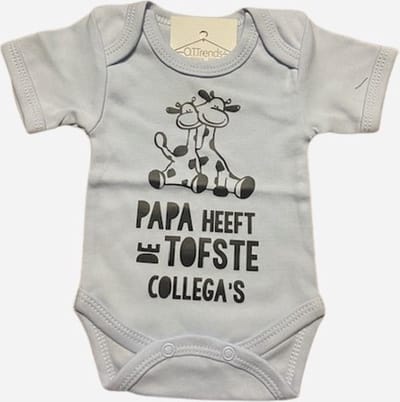 Baby romper licht blauw met opdruk papa heeft de tofste collega's ©maat 56 zwangerschap aankondiging