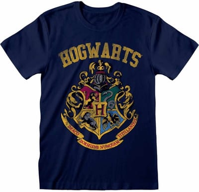 Harry Potter - Hogwarts Faded Crest T- Shirt X Large