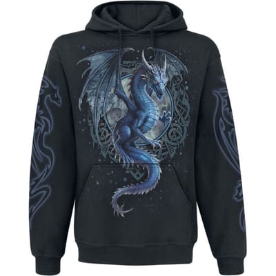 Spiral Trui met capuchon - STORM DRAGON - Hooded SS - M tot XXL - voor Mannen - zwart