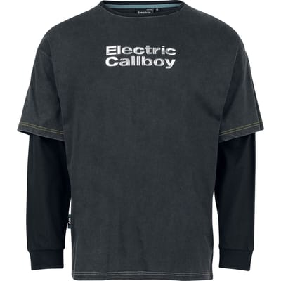Electric Callboy Shirt met lange mouwen - EMP Signature Collection - S tot 3XL - voor Mannen - donkergrijs-zwart