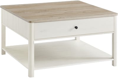 VASAGLE - Salontafel - Bijzettafel - Met 2 Grote Lades - Veel Opbergruimte - Maritieme Stijl