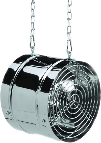 Ventilator voor broeikas en serre - 420 m³/h luchtcirculatie, spatwaterdicht, roestvrij staal, 31 watt