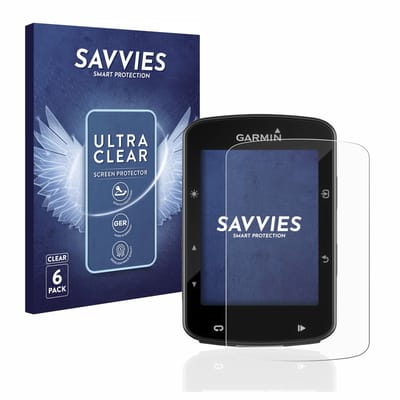 Savvies - Screenprotector voor Garmin Edge 520 Plus - Folie Beschermfolie transparant 6 Stuks