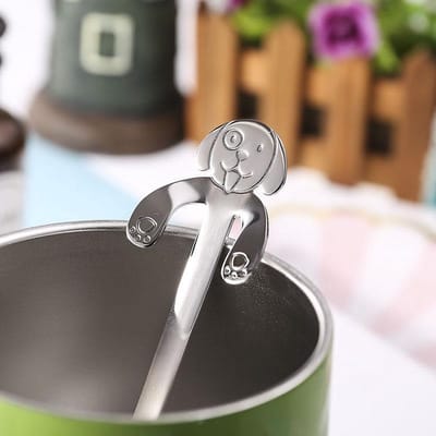 Theelepeltje - Hangende Hond - RVS304 - thee lepel
