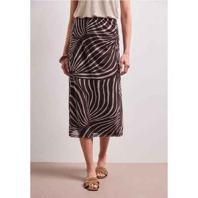 Midirok van mesh met print