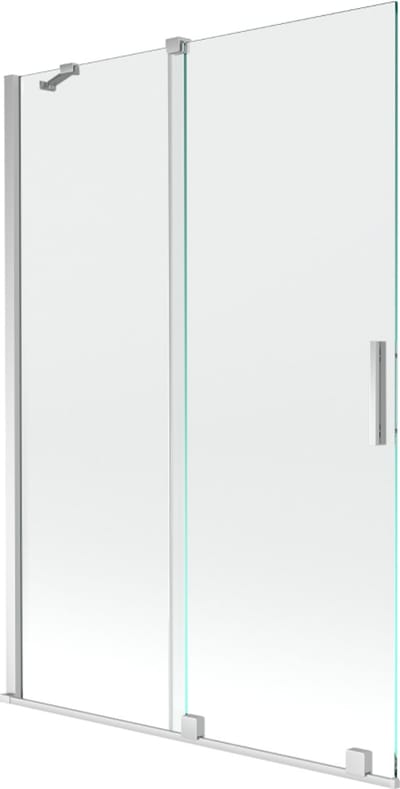 Mexen Velar badwand 2-delige schuifdeur 120 x 150 , transparant, chroom - 896-120-000-01-01