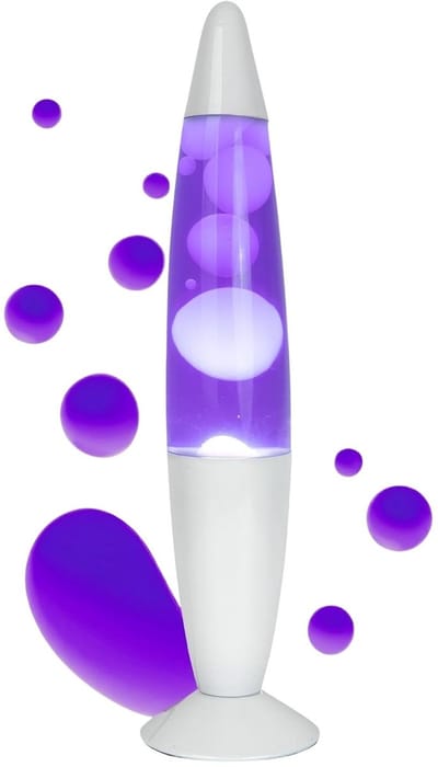 SNJY® Lavalamp - Sfeervolle Nachtlamp - Rustgevende Lamp - 40 W - Paars/Wit