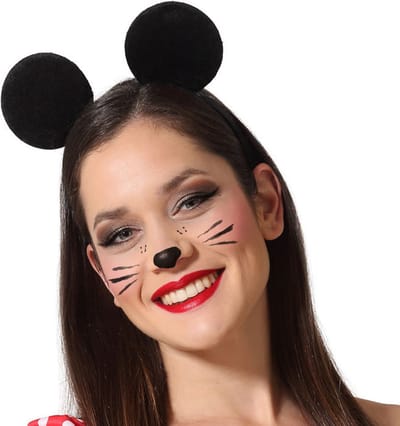 Atosa Verkleed diadeem muis/muizen oren/oortjes - meisjes/dames - Carnaval