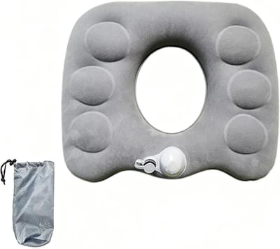 Opblaasbaar Donut Kussen voor Drukverlichting, Orthopedisch Zitkussen voor Thuis, Kantoor en Auto, Ideaal bij Aambeien en Pijnbestrijding
