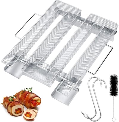 M-vormige koude rookgenerator met handgreep, roestvrij staal, 12 uur rookoutput – Geschikt voor grills, barbecue en voedselbereiding