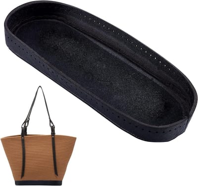 3D Gehaakte Tas Shaper Pad voor Vrouwen - PU Lederen Tas Bodem met Gaten - Ideaal voor Huisdier Winkelen - Tote Bag Insert.