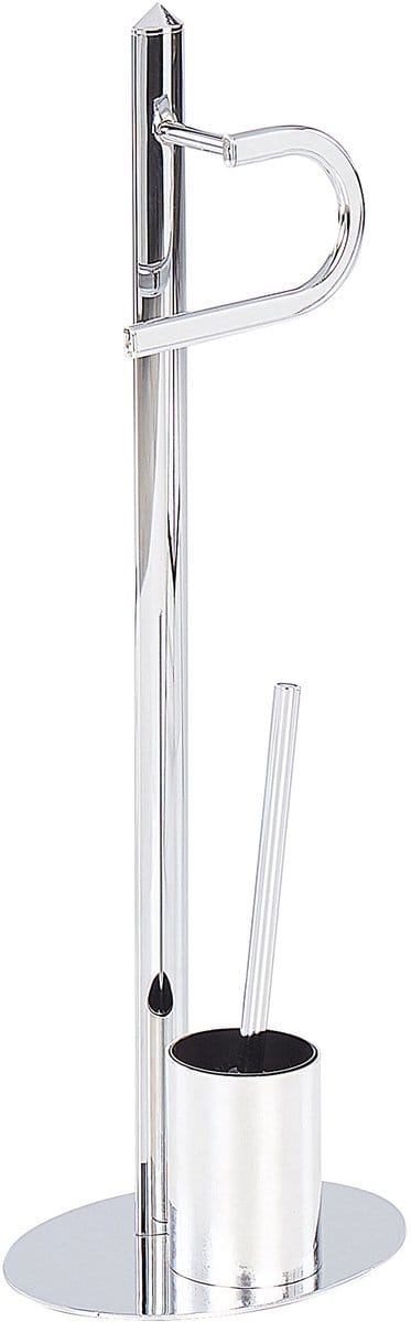 SARTO - Toiletrol en borstelhouder - Zilver - Staal